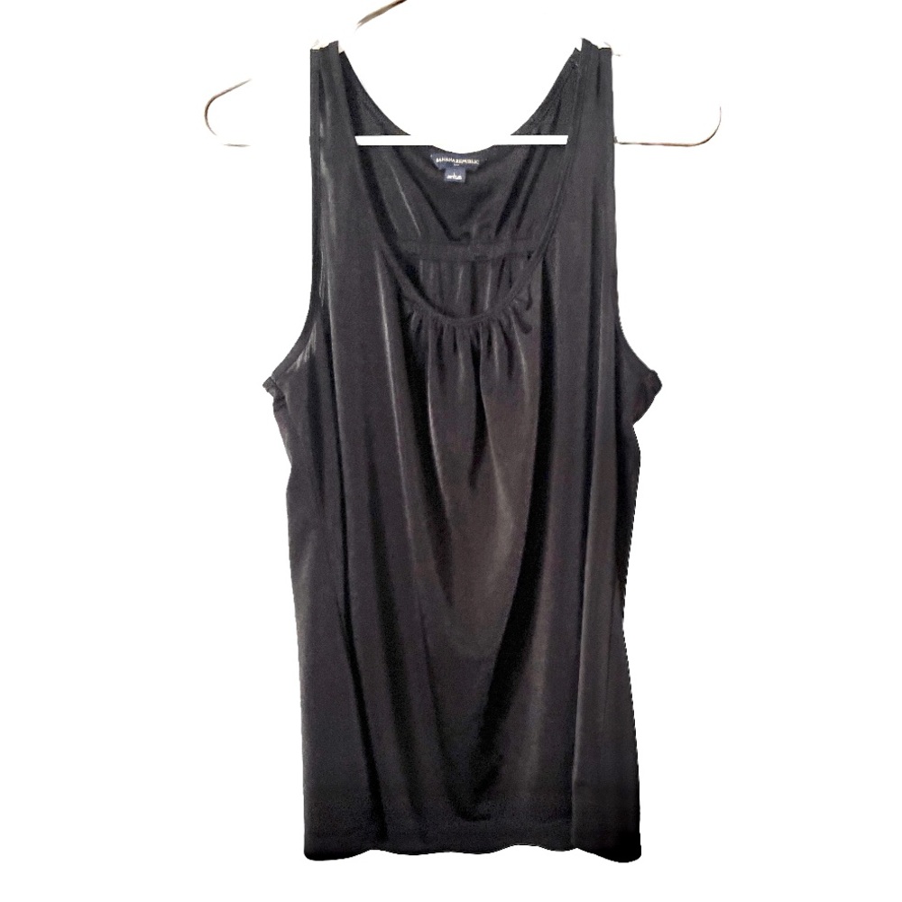 Banana Republic Black Silky Sleeveless Tank Shell Blouse